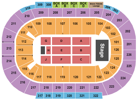 Michelob ULTRA Arena At Mandalay Bay Banda MS Seating Chart